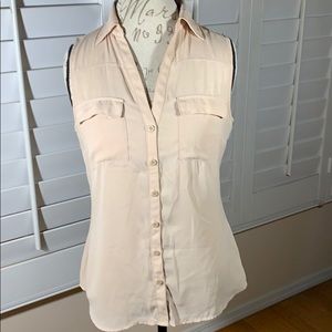 NY&C wear to work sleeveless top - Nude/beige M